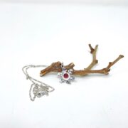 garnet-snowflake-pendant-silver-chain-sandrakernsjewellery