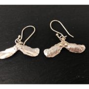 real-sycamore-drop-earrings-silver-sandrakernsjewellery