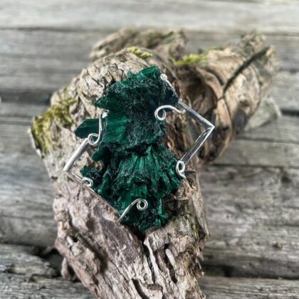 velvet malachite-green-sterling silver-brooch-sandrakernsjewellery