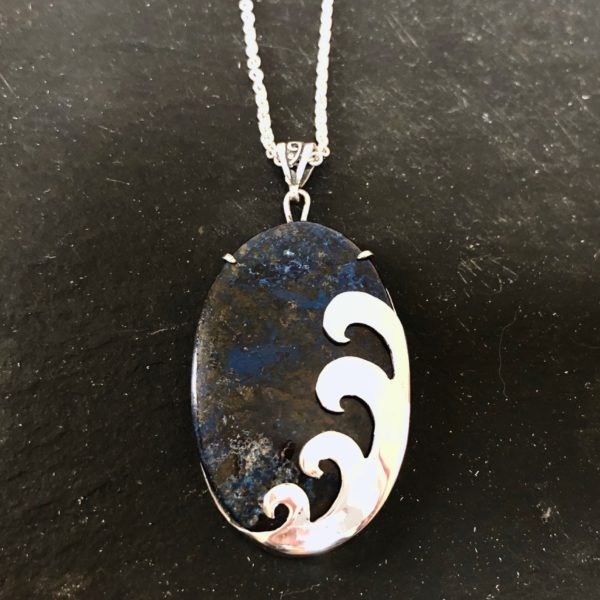 wave-pendant-silver-blue-azurite-1-sandrakernsjewellery